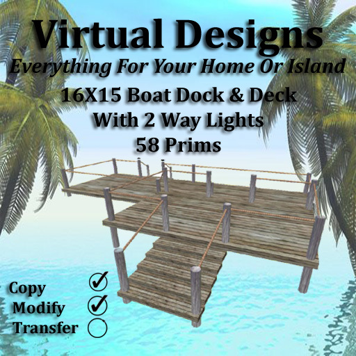 16X15 Boat Dock & Deck-With Lights (Copy Version)