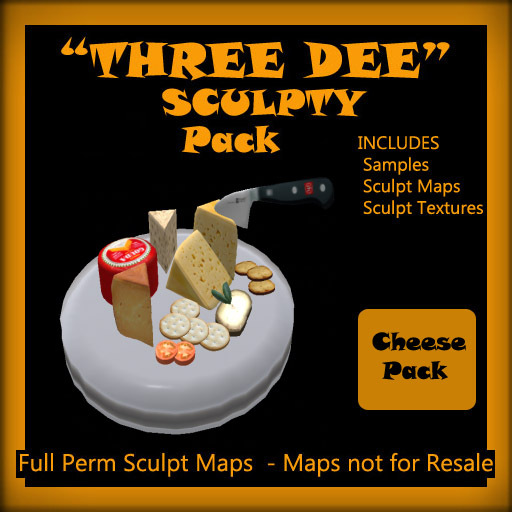 "Three Dee" Cheese Platter Sculpty Pack