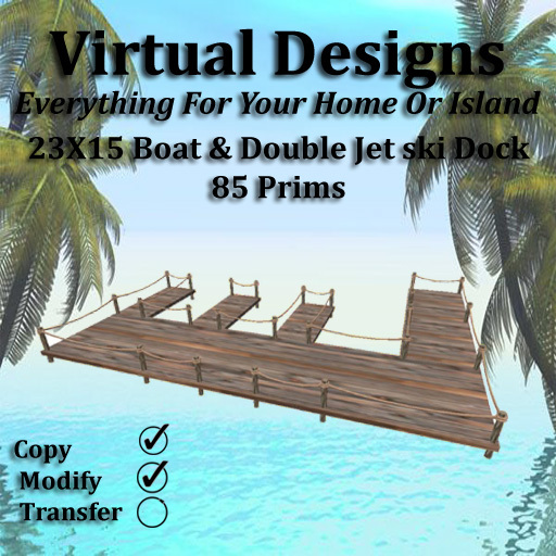 23X15 Boat & Double Jetski Dock (Copy Version)