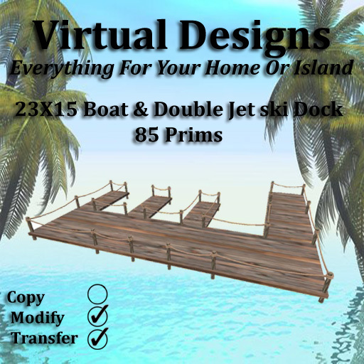 23X15 Boat & Double Jetski Dock