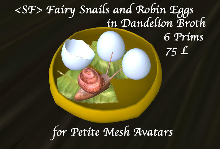 <SF> Fairy Robin Eggs and Snails in  Dandelion Broth