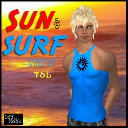 Off da Hook Sun & Surf Tanktop - Blue