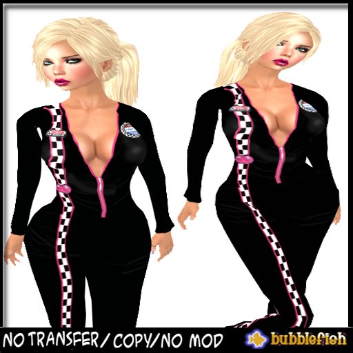 *Bubblefish* Pit Stop Racing Suit Black