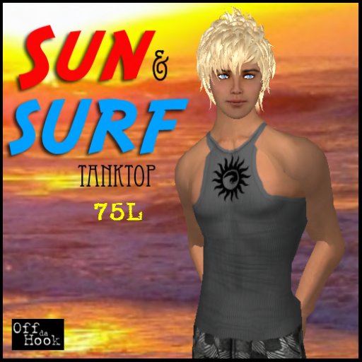 Off da Hook Sun & Surf Tanktop - Black