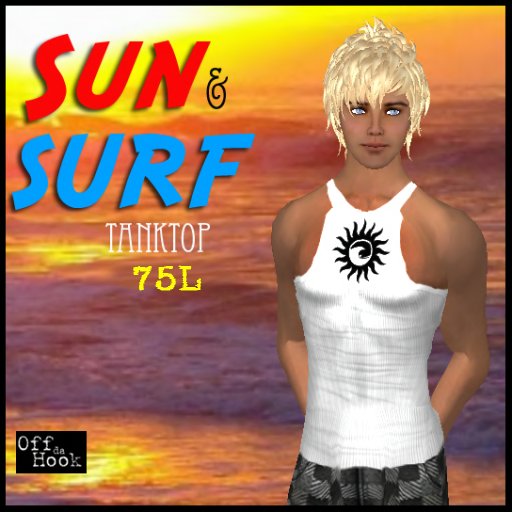 Off da Hook Sun & Surf Tanktop - White