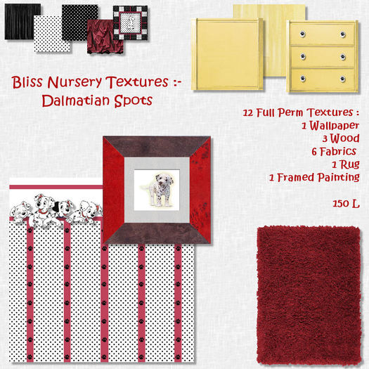 Bliss Nursery Textures - Dalmatian Spots - Box