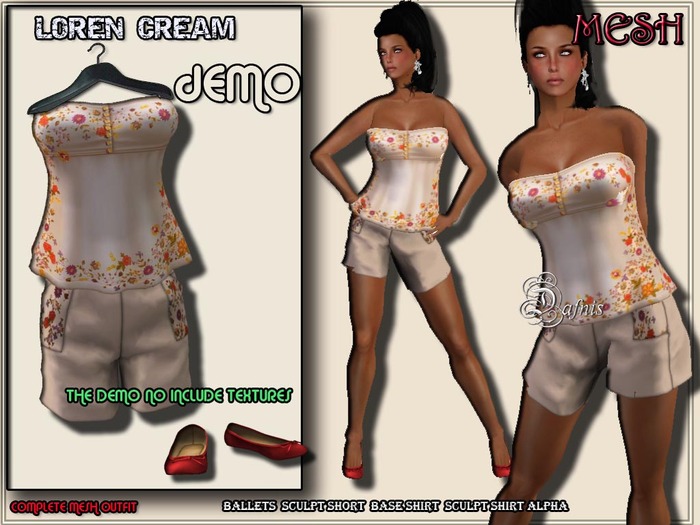 *DAFNIS  MESH LOREN CREAM DEMO