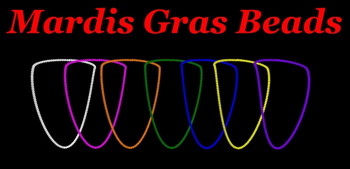 Mardis Gras Beads Small