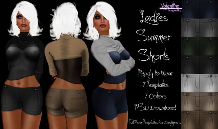 *VT* - Ladies Summer Shorts 