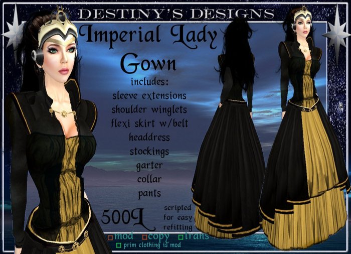 !~DD~! Imperial Lady Gown- Gold