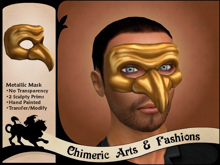 Metallic Carnival Mask (Gold)