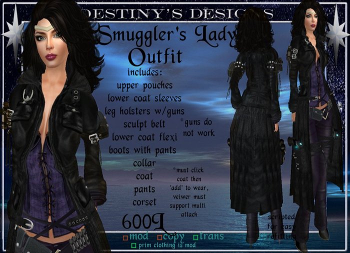 !~DD~! Smuggler's Lady Outfit - Purple