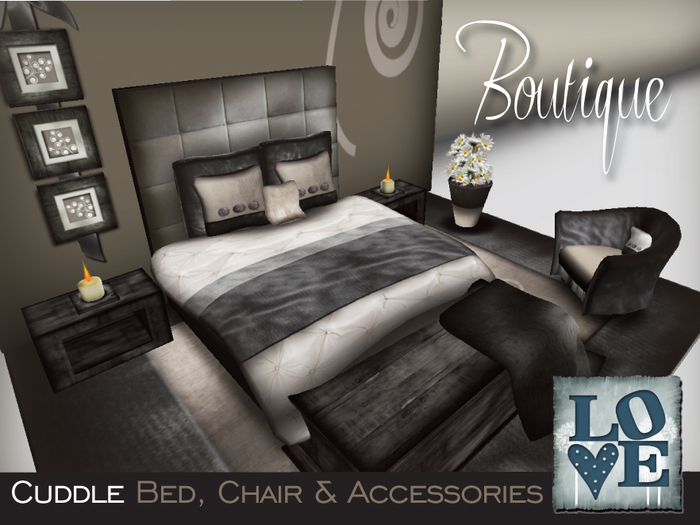 Boutique menu driven Love and Cuddle Bed, Room-In-A-Box