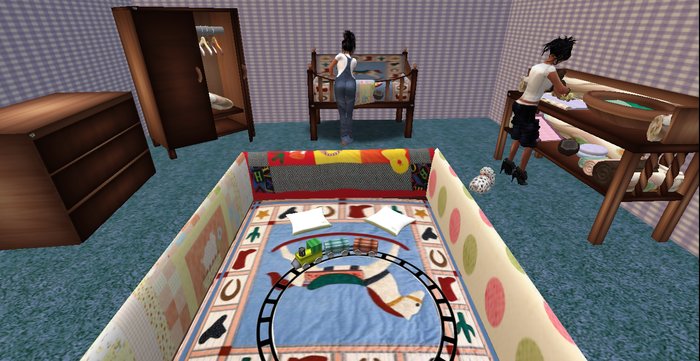 Full Set Twin Crib & Duel Bath & Changing - TATU