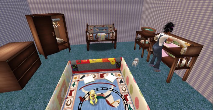 Full Set Twin Crib & Single Bath & Changing - TATU