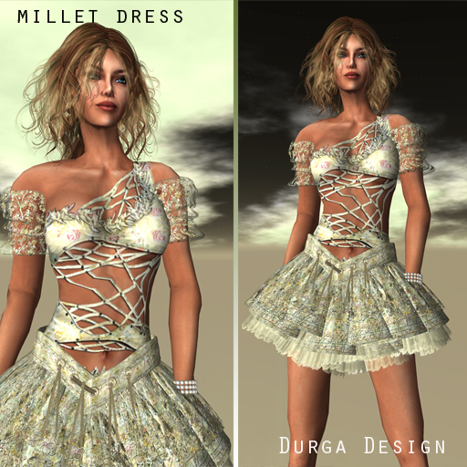 DRESS SKIRT OUTFIT MILLET, DURGA DESIGN