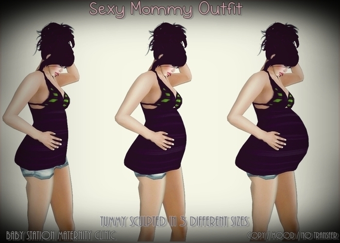 Second Life Marketplace - ::Baby Station::Sexy Mommy Outfit Green