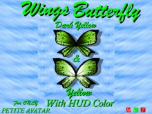 WINGS BUTTERFLY Green & DarkGreen FOR PETITE AVI