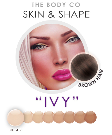 (the body co) SKIN+SHAPE "Ivy" (01 Tone/Brown Hair) Female