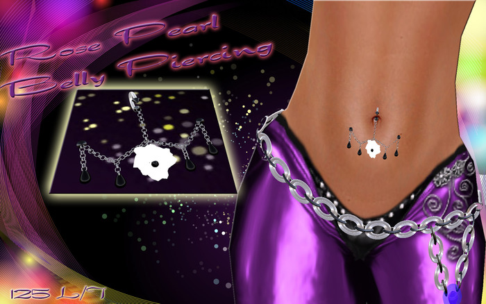 LSR - Rose Pearl Belly Piercing