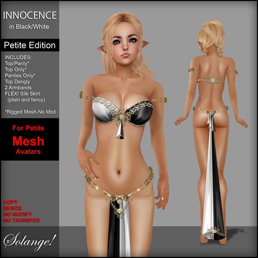 *Solange!* Petite Innocence HH - BLACK/WHITE