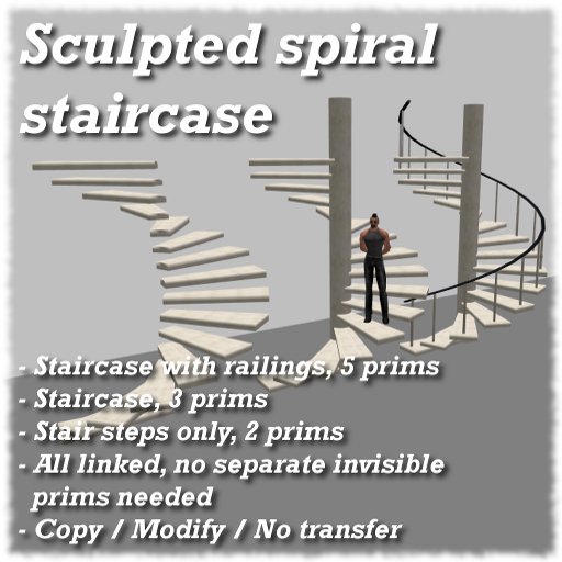 Sculpted spiral staircase