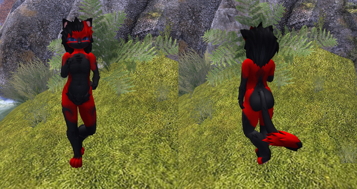 [BG Mod Text] Red & Black Male