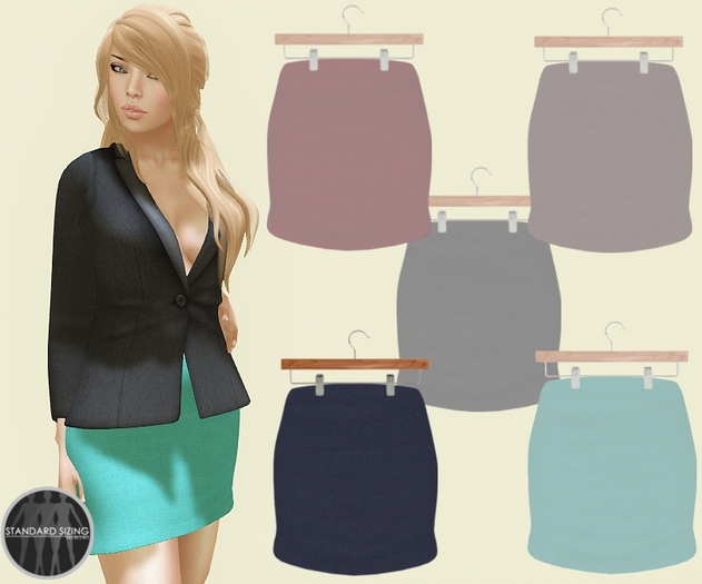 :[strip'd]: Tweed Skirt [Navy]