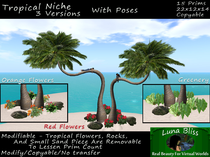 Palm Trees - Tropical Niche - 3 Versions - With Poses - Copyable