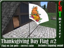 *TGA* Thanksgiving Flag #2 5m w/sound & resizer