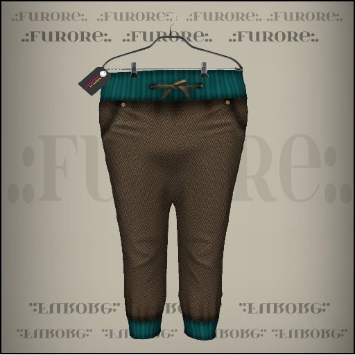 [Furore] Mesh Drop  Pants *Brown and Teal*