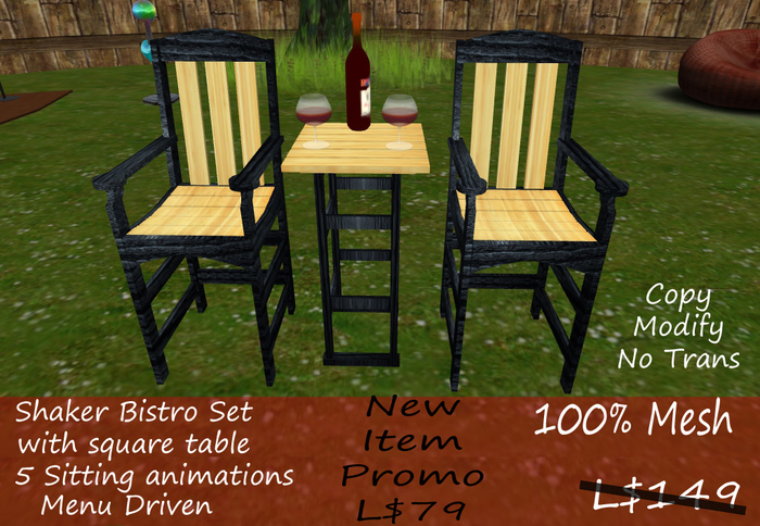 Shaker Bistro Set - Square