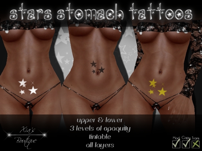 Stars Stomach Tattoos