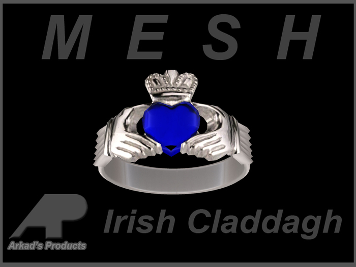 AP Friendship Ring with Blue Heart