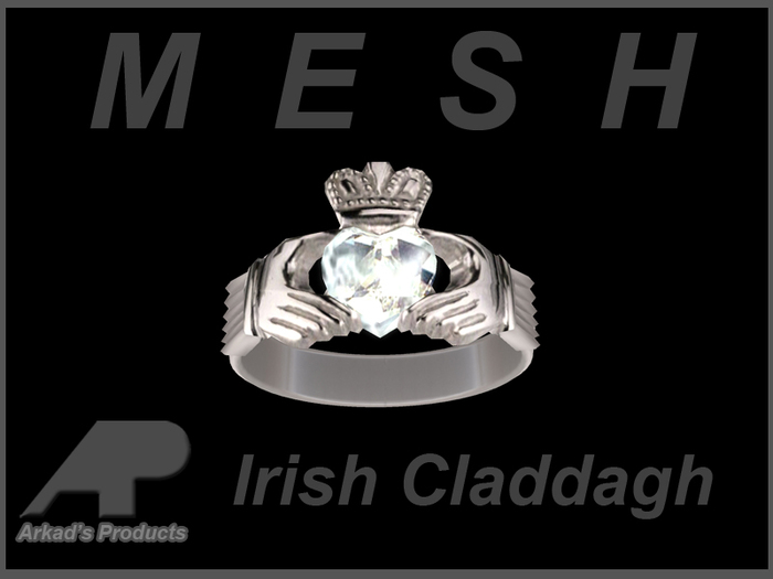AP Friendship Ring with Diamond Heart