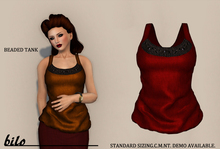 {bilo} Beaded Tank  - Blood MESH