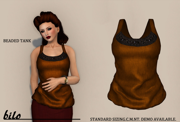{bilo} Beaded Tank  - Copper MESH