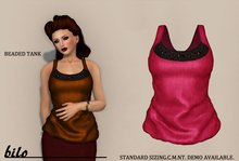 {bilo} Beaded Tank  - Hot Pink MESH