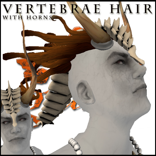 gilded: Vertebrae Hair W Horns