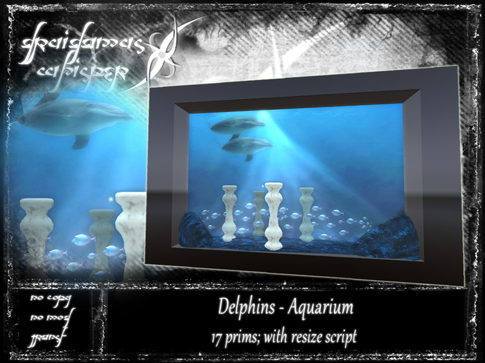 NEW PRICE, SAVE 200L$ - [YDW] Druidamus Whisper - Delphins - Aquarium