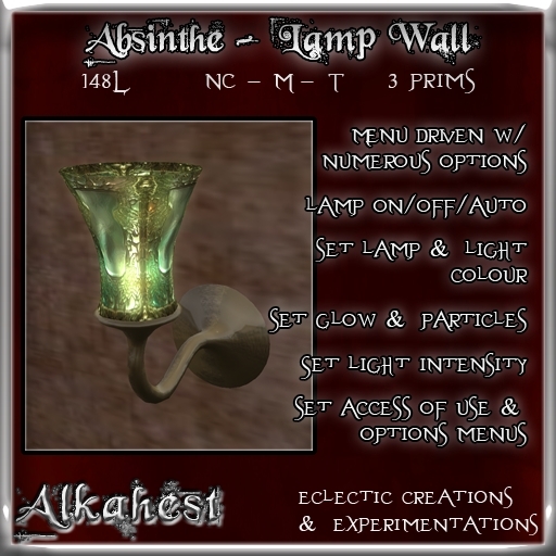 [Alkahest] Absinthe Lamp Wall