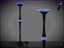 Dark 7: Lotus Lamp - standing - blue