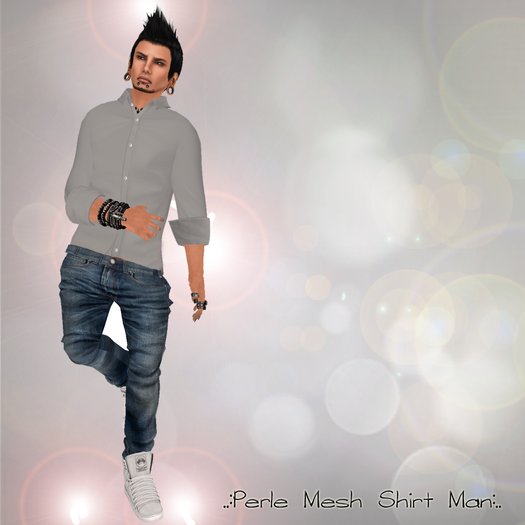 ..:Perle- Mesh Shirt Man Grey 