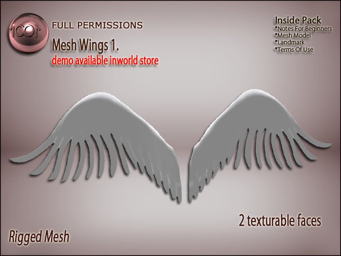 Full Perm Mesh Mesh Wings1 For Craetors 
