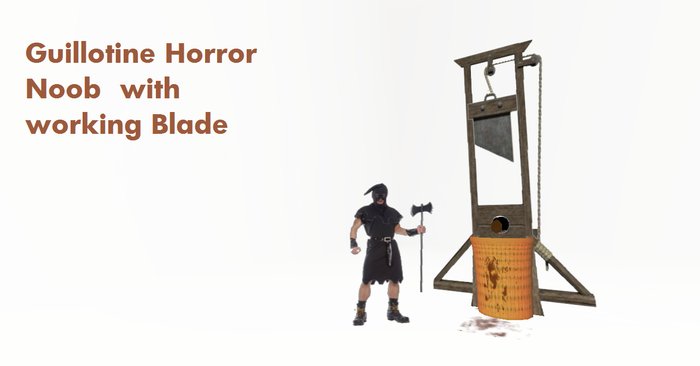 Guillotine Horror Noob - with working Blade -