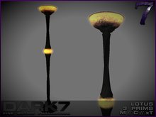 Dark 7: Lotus Lamp - standing - yellow