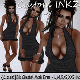 Lost - Black Cheetah - Rigged Mesh Summer Dress