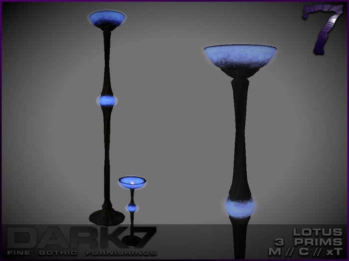 Dark 7: Lotus Lamp Set - blue