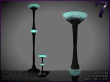 Dark 7: Lotus Lamp Set - cyan
