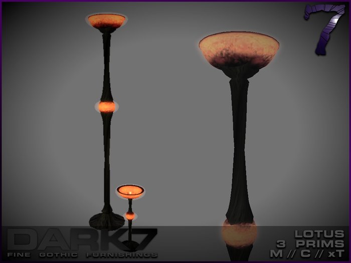 Dark 7: Lotus Lamp Set - orange